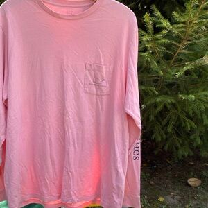 Vineyard Vines Soft Pink Long Sleeve Tee size large.